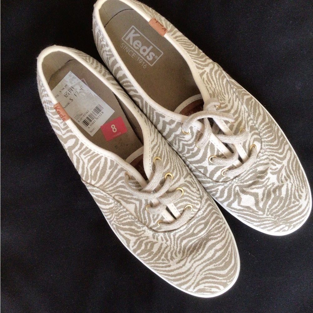 Keds Tan/Cream Sneakers Slip-On Canvas